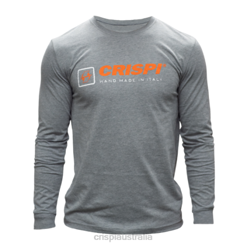 Apparel AU Crispi Shop Long Sleeve Shirt Heather Heavy Metal F6F239