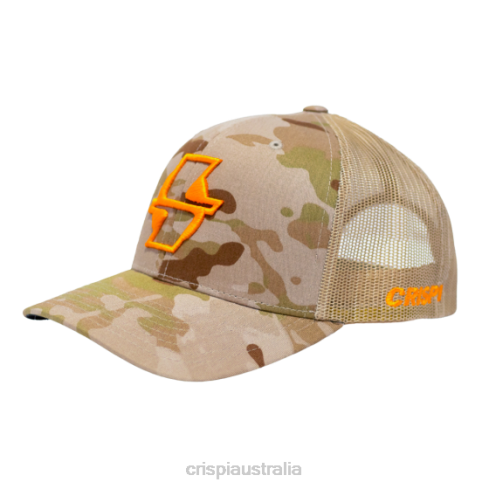 Apparel AU Crispi Yupoong Snapback Hat Light Multicam Blaze F6F244